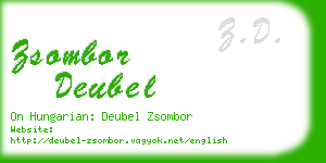 zsombor deubel business card